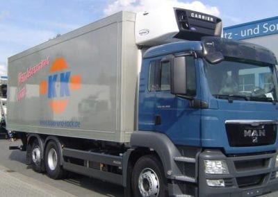 Tiefkühlaufbau mit Trennwandsystem