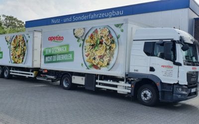 Durchladezug mit Tiefkühlaufbau